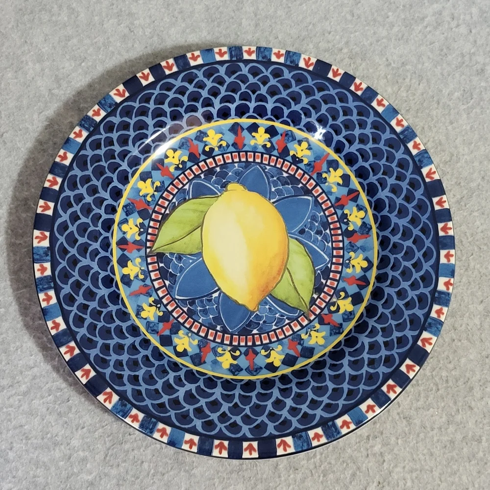 Williams Sonoma Set 4 Sicily Ceramic Salad Plates 9